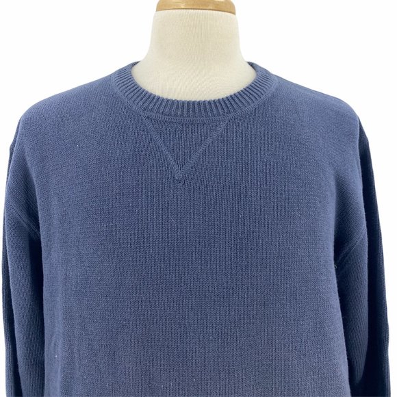 Vintage Eddie Bauer Men's Casual  Navy Blue Therma - Picture 2 of 6